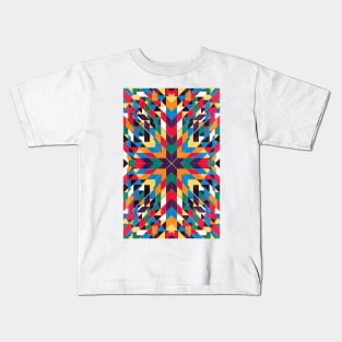 Triangles 3 abstract tribal pattern Kids T-Shirt